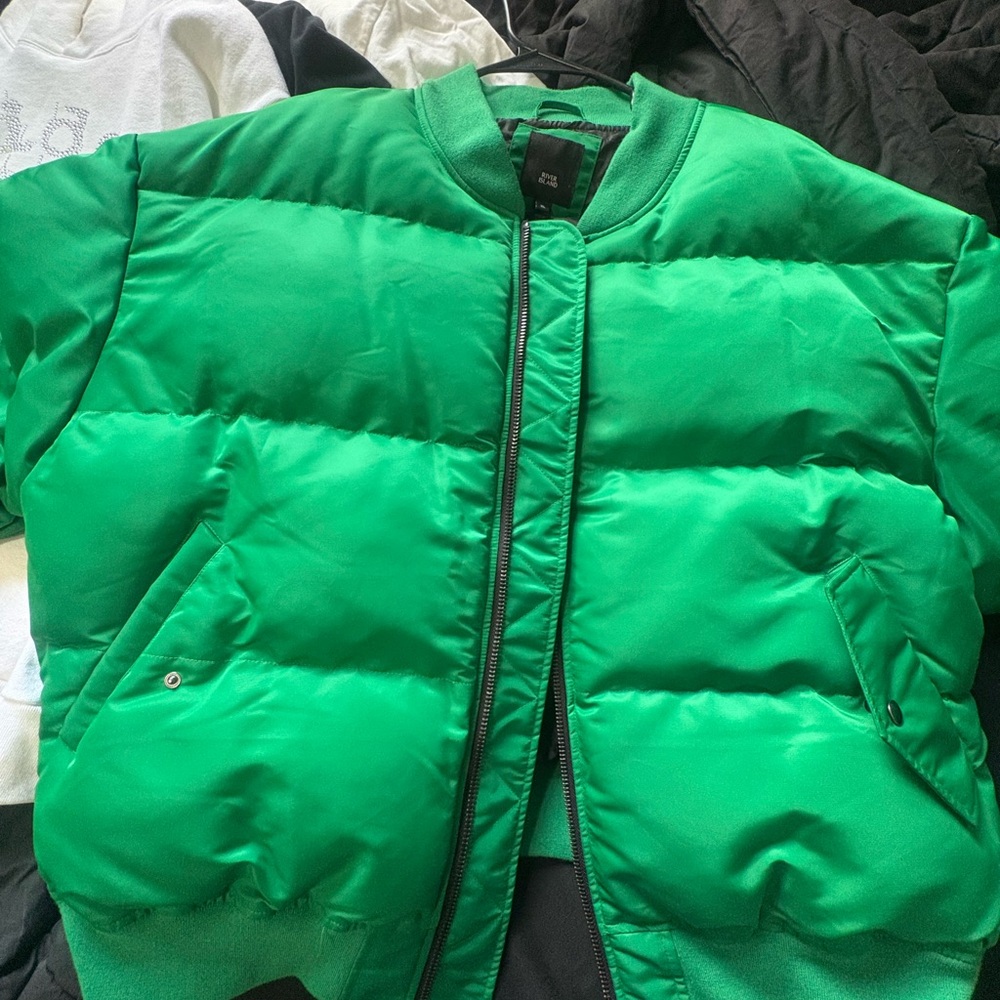 River Island Green Bomber Jacket